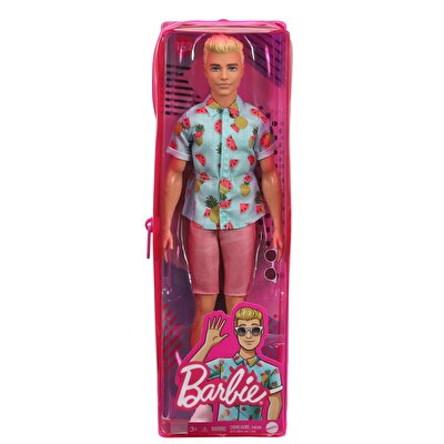 Barbie Yakışıklı Ken Bebekler Karpuz Desenli Gömlek ve Pembe Şortlu GYB04