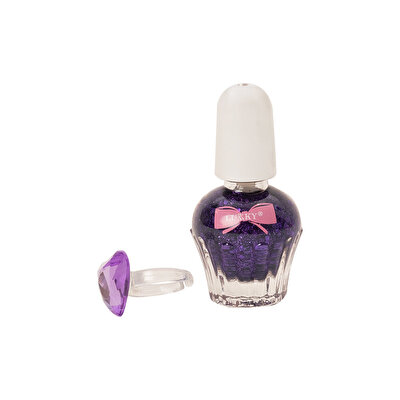 Lukky Su Bazlı Parlak Koyu Mor Konfeti Soyulabilir Oje