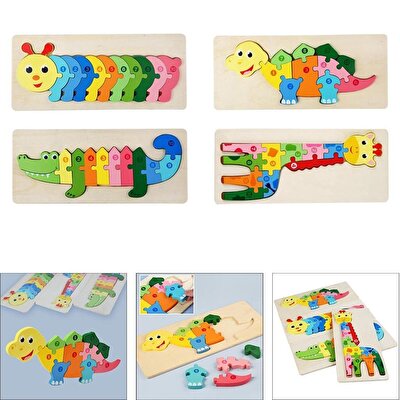 Ahşap Tırtıl Sayı Puzzle