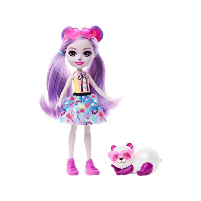 Enchantimals Popüler Karakter Bebekler Pemma Panda ve Clamber HNT58