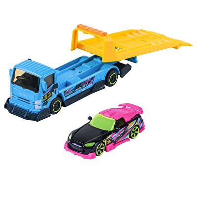 Majorette JDM Legends Tuning Transporter Isuzu NPR + Honda S2000