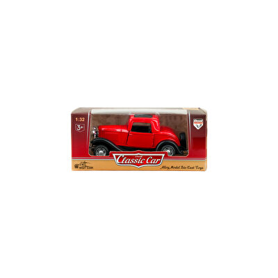 Die Cast 1:32 Retro Hot Rod Çek Bırak Araba Kırmızı