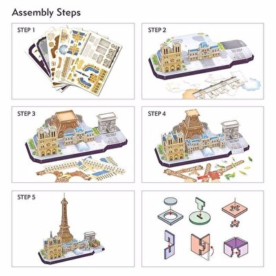 Cubic Fun City Line Paris 3D Puzzle 114 Parça
