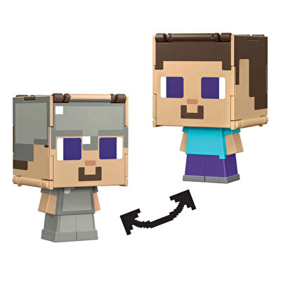 Minecraft Flipping Figs 2'si 1 Arada Figür Steve HTL44