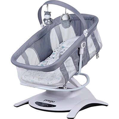 Prego Yummy Kumandalı Elektrikli Beşik Gri