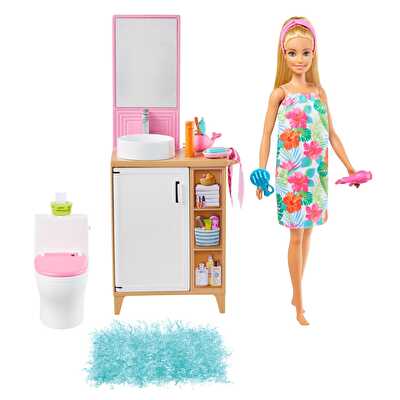 Barbie Bebek Ve Oda Oyun Setleri Barbie Ve Banyo Seti GRG87
