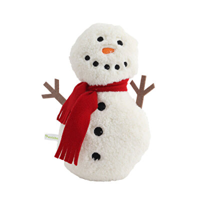 Kırmızı Atkılı Peluş Kardan Adam