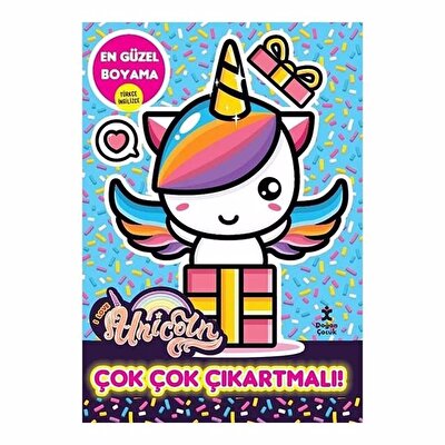 I Love Unicorn En Güzel Boyama - Çok Çok Çıkartmalı!