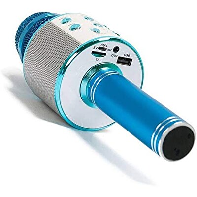 Handheld Ktv Karaoke Mikrofon Blue WS-858
