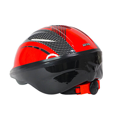 Ayarlanabilir Desenli Baskılı Kask 56-61 Cm Noktalı Kırmızı