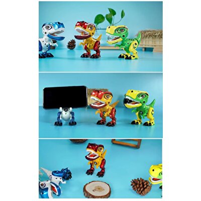 Işıklı ve Sesli Die Cast Kırmızı Dinozor