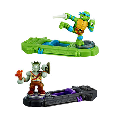 Akedo TMNT S1 2’li Paket 15241 Leonardo vs Rocksteady