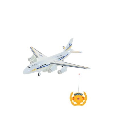 Kumandalı Şarjlı Işıklı Beyaz Uçak