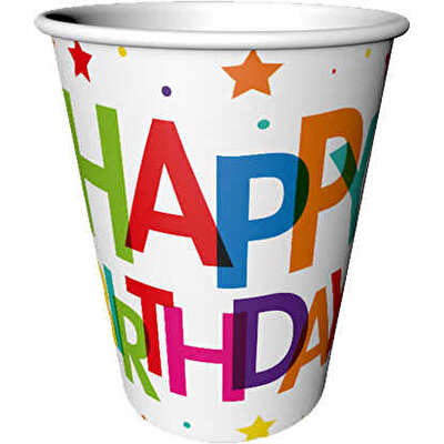 Superstar Happy Birthday Bardak 8 Adet