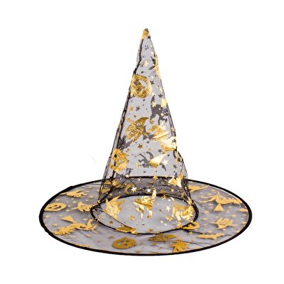 Cadı Şapkası Altın Desenli