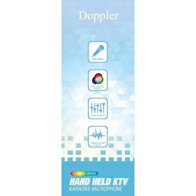 Doppler Rainbow Karaoke Mavi Mikrofon