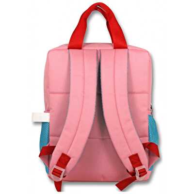 School Time Baskılı Pembe Yeşil Okul Çantası