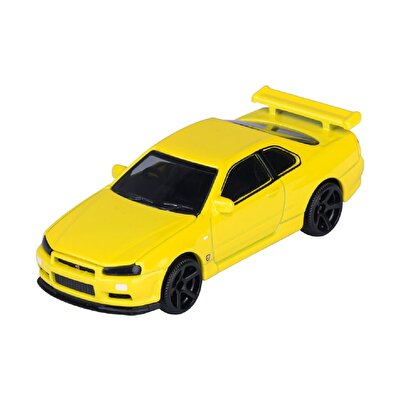 Majorette Japan Serisi Premi̇um Arabalar NIissan Skyline GT-R (R34) Sarı