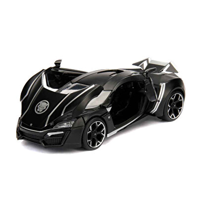 Jada  1:24 Ölçekli Marvel Lykan Hypersport ve Black Panther Figür