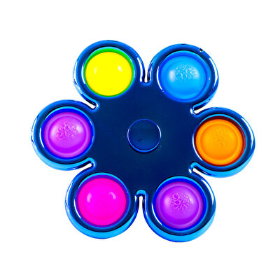 Pop It Elektroliz 6 Parmak Stres Çarkı Mavi