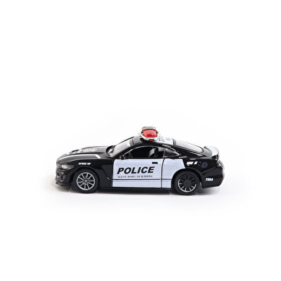 1:36 Ölçekli Die-Cast Siyah Polis Arabası