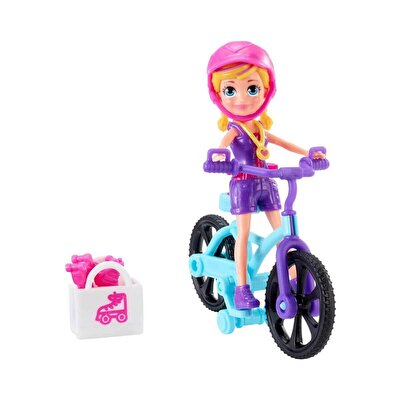 Polly Pocket ve Bisikleti Oyun Setleri Bisikletle Alışverişte GFP94