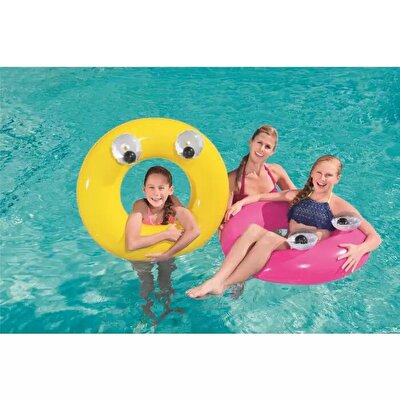 Bestway Gözlü Pembe Yüzme Simidi 91 Cm