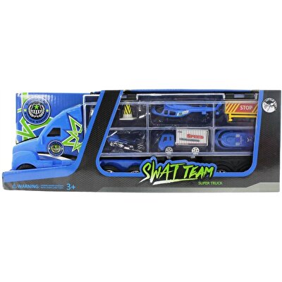 Taşınabilir Die Cast Metal Araçlı Polis Kamyonu BA-139C