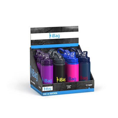 iBag Pipetli Çelik Matara 600ml
