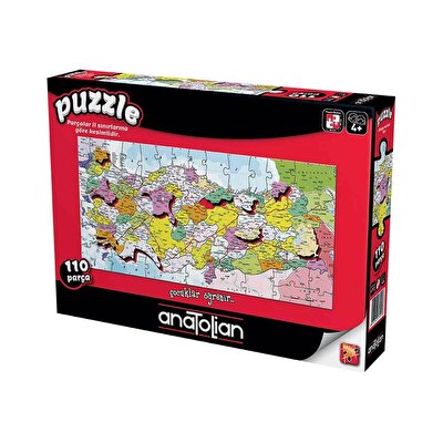 Anatolian Türkiye İller Haritası 110 Parça Puzzle