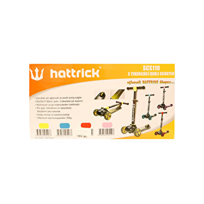 Hattrick Twist Işıklı Kırmızı Scooter SCS110