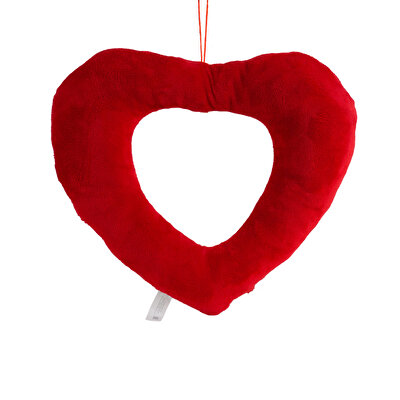 Love Nakışlı Kalpli Yastık 35 Cm Peluş