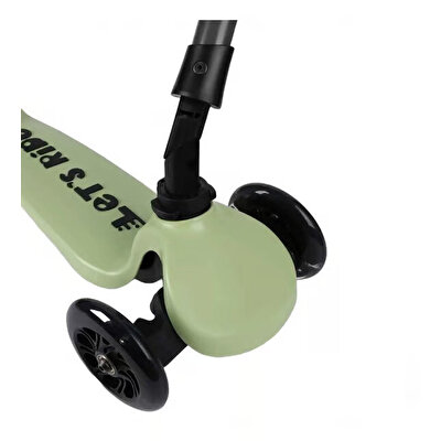 Let's Ride Two Işıklı Katlanabilir 3 Tekerlekli Scooter Yeşil
