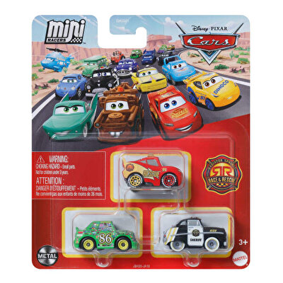 Cars Mini Karakter Arabalar Üçlü Paket JBH26