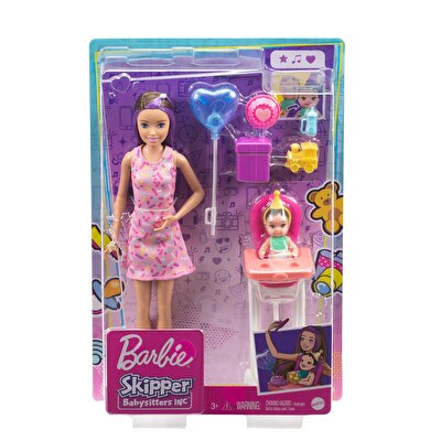 Barbie Bebek Bakıcılığı Oyun Seti Parti Temalı GRP40