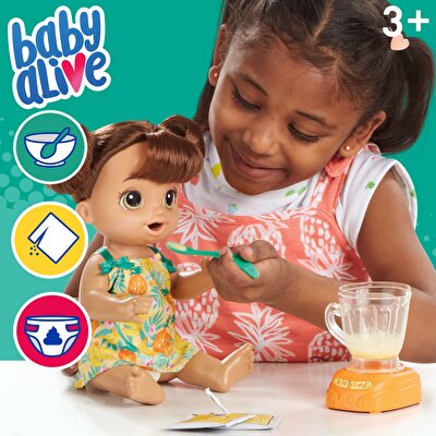 Baby Alive Bebeğim ve Sihirli Mikseri Kumral E6944