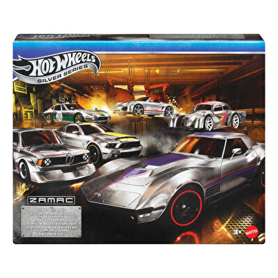 Hot Wheels Silver Zamac Temalı 6'lı Paket Arabalar JLB26