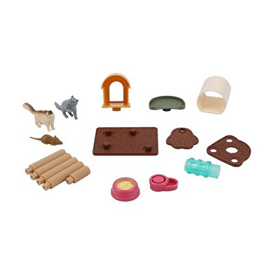 Evcil Hayvan Yavru Kedi Kulübeli Sürpriz Paket Oyun Seti