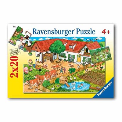 Ravensburger Puzzle 2x20 Çiftlikte Bir Gün