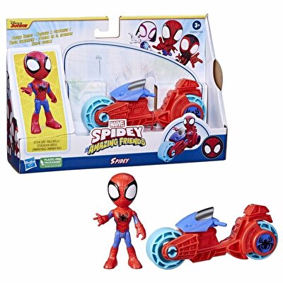 Spider And His Amazing Friends Motosiklet Ve Figür Spidey F7459