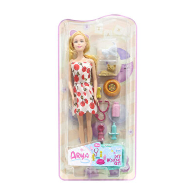 Arya Pet Bakım ve Pet Besleme Seti̇ Kiraz Desenli Elbiseli