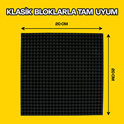 Esnek Blok Zemin 20x20 Cm Siyah