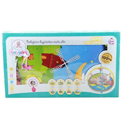 Babycim Aynalı Gece Desenli Daire Oyun Halısı