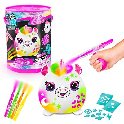 Airbrush Plush Squishy Peluş Neon Unicorn