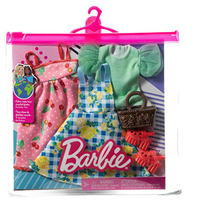 Barbie'nin Kıyafet Koleksiyonu İkili Paketler Kiraz Desenli Elbise HJT33