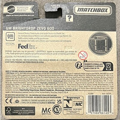 Matchbox İş Makinaları Gm Brightdrop Zevo 600 HLM92