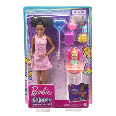 Barbie Bebek Bakıcılığı Oyun Seti Parti Temalı GRP41