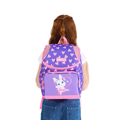Kaukko Kids Sırt Çantası Cube Rabbit Mor Pembe