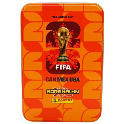 FIFA World Cup 2026 Adrenalyn XL Trading Card Metal Kutu Turuncu