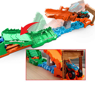 Hot Wheels Monster Trucks Timsahı Devir Oyun Seti JJN45